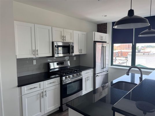Interior, Kitchen, Pendant Lights, Recessed Lighting, Stainless Steel Appliances