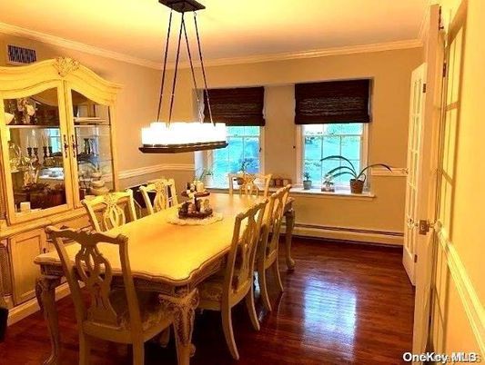 Chandelier, Dining room, Interior, Pendant Lights, Wood Texture Flooring