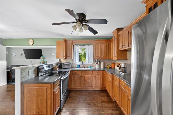 Interior, Kitchen, Wood Texture Flooring