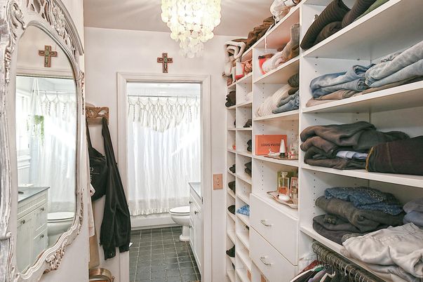Bathroom, Chandelier, Interior, Walk-in Closets