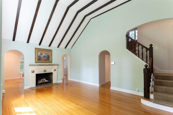 Fireplace, Interior, Wood Texture Flooring