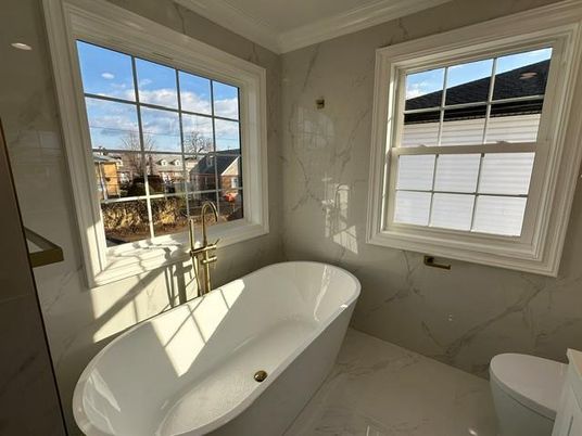 Bathroom, Free Standing Baths, Interior, Marble, Marble Walls