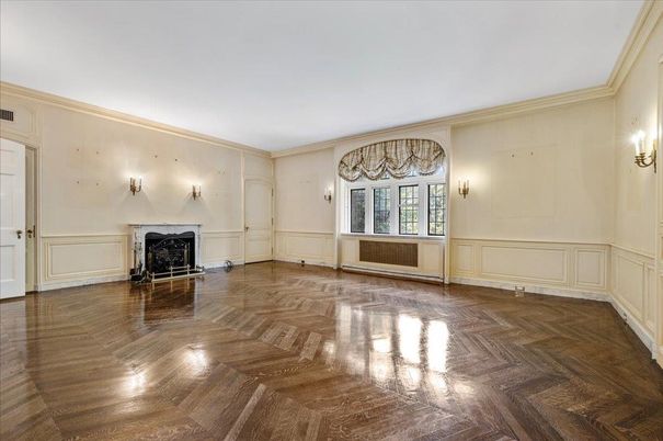 Empty room, Fireplace, Interior, Wood Texture Flooring