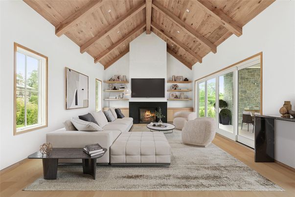 Fireplace, Interior, Living room, Wooden Beams, Wooden Ceilings, Wood Texture Flooring
