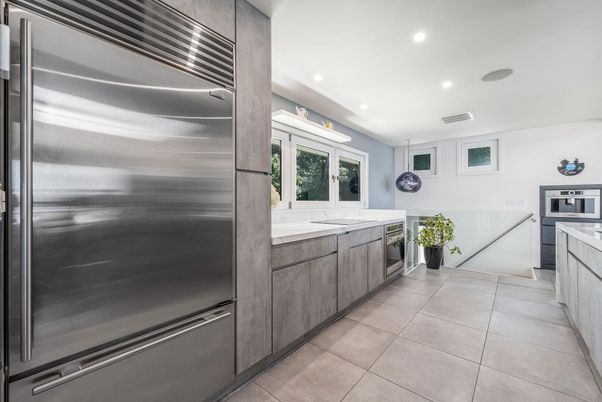 Interior, Kitchen, Recessed Lighting, Stainless Steel Appliances