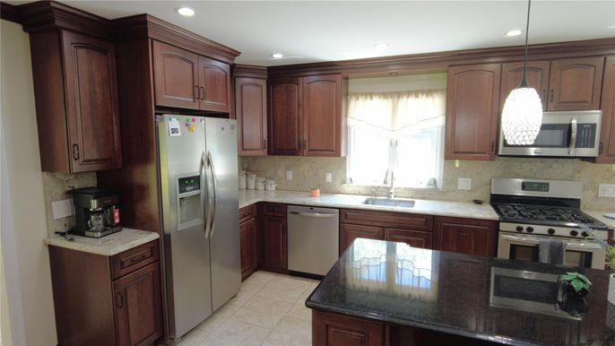Interior, Kitchen, Pendant Lights, Recessed Lighting, Stainless Steel Appliances