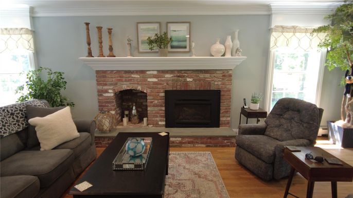 Fireplace, Interior, Living room, Wood Texture Flooring
