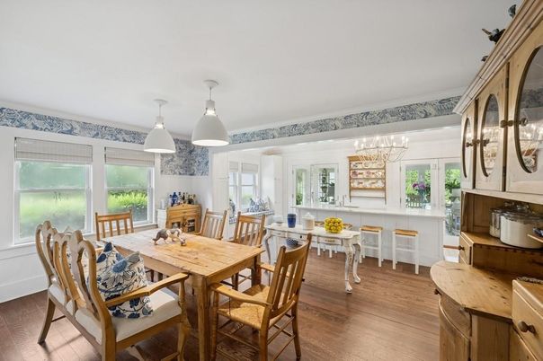 Dining room, Interior, Wood Texture Flooring