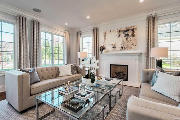 Fireplace, Interior, Living room, Recessed Lighting