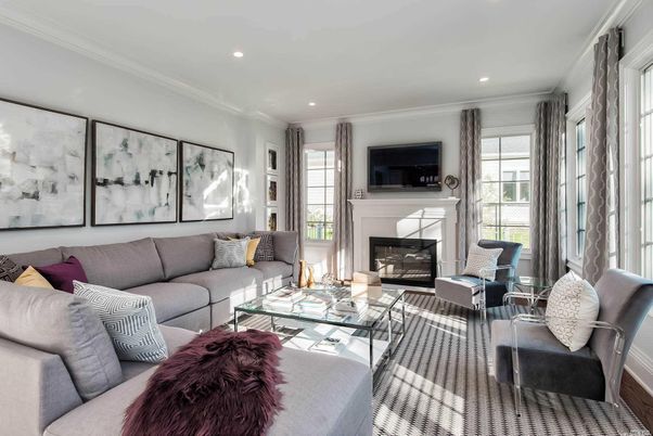 Fireplace, Interior, Living room, Recessed Lighting