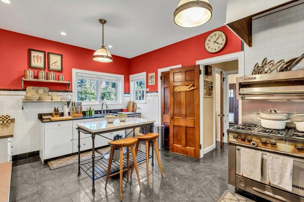 Interior, Kitchen, Pendant Lights, Recessed Lighting, Stainless Steel Appliances