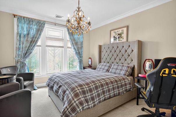 Bedroom, Chandelier, Interior