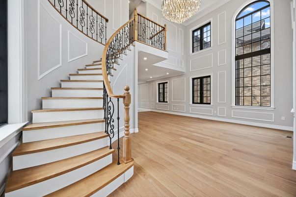 Chandelier, Interior, Recessed Lighting, Wood Texture Flooring