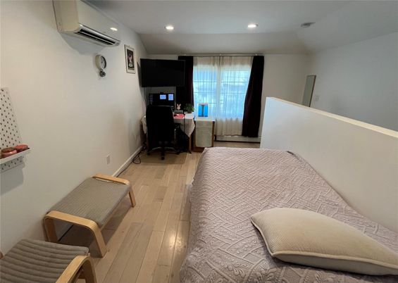 Bedroom, Home Office, Interior, Recessed Lighting, Wood Texture Flooring