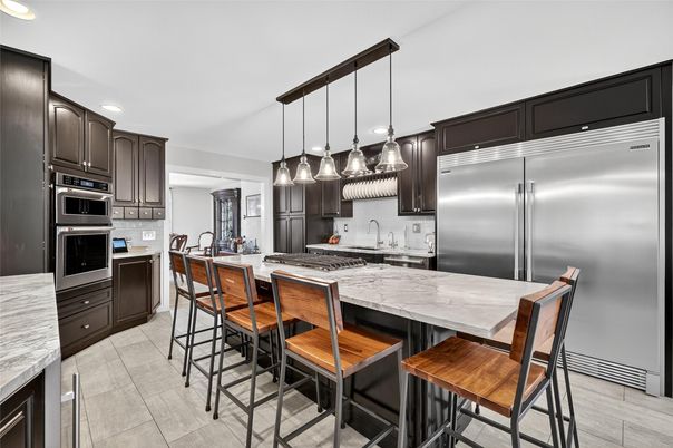 Interior, Kitchen, Pendant Lights, Recessed Lighting, Stainless Steel Appliances