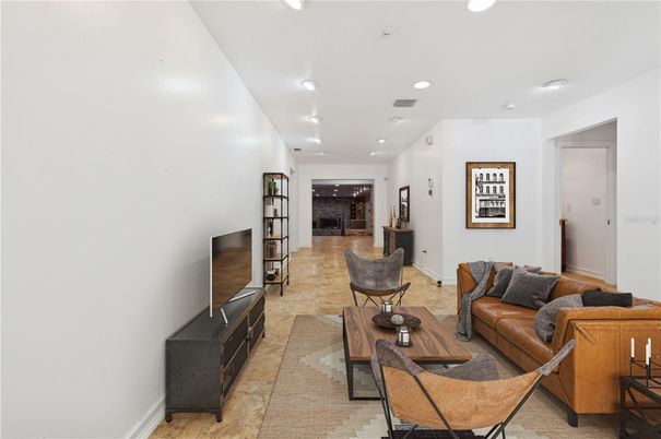 Interior, Living room, Recessed Lighting
