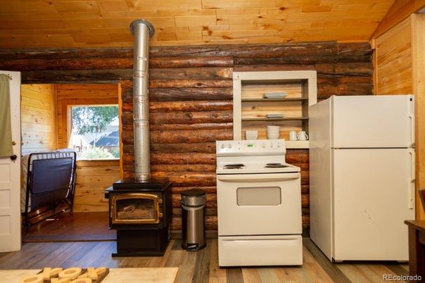 Fireplace, Interior, Kitchen, Wooden Ceilings, Wood Texture Flooring, Wooden Walls