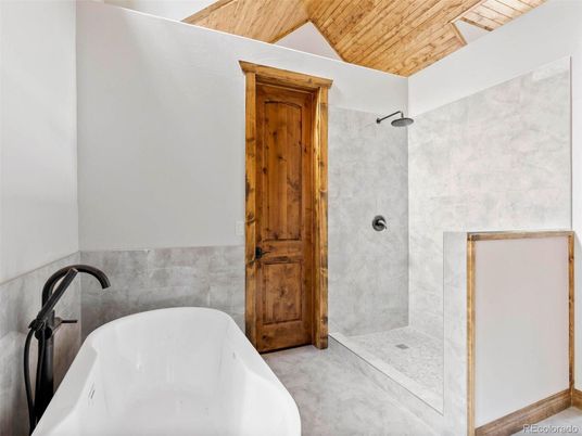 Bathroom, Free Standing Baths, Interior, Wooden Ceilings