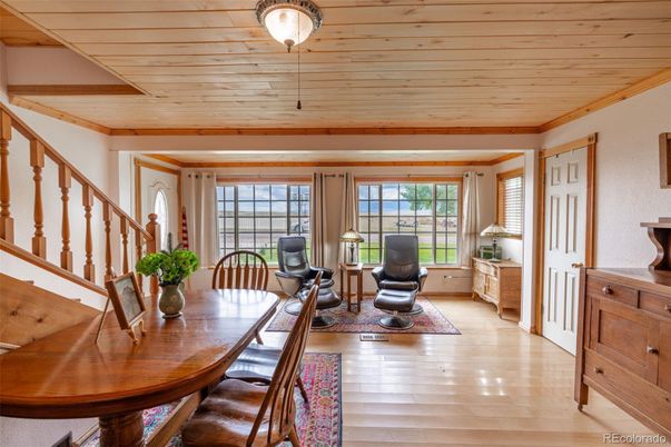 Dining room, Interior, Wooden Ceilings, Wood Texture Flooring