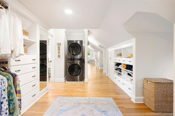 Interior, Recessed Lighting, Utility Closets, Walk-in Closets, Washer, Wood Texture Flooring