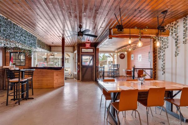 Dining room, Interior, Wooden Ceilings
