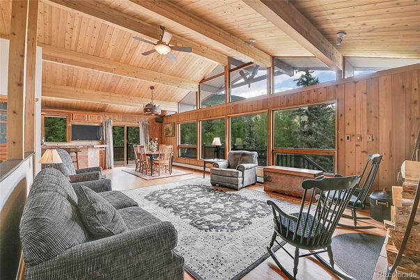 Dining room, Interior, Living room, Wooden Beams, Wooden Ceilings, Wood Texture Flooring, Wooden Walls