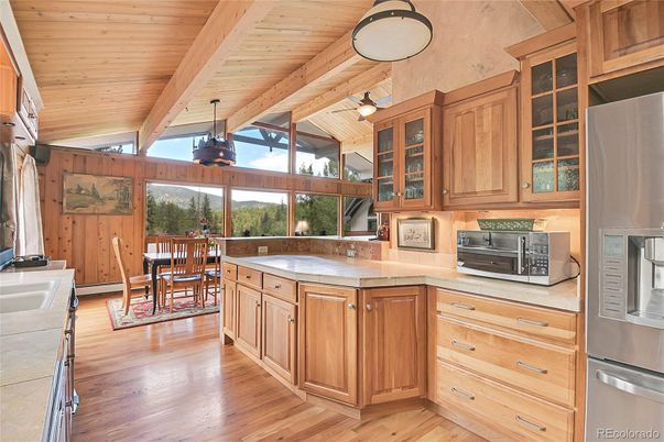 Dining room, Interior, Kitchen, Wooden Beams, Wooden Ceilings, Wood Texture Flooring