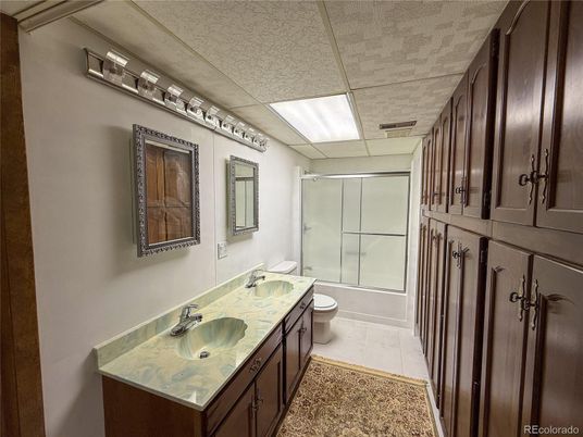 Bathroom, Dual Sink Vanities, Glass Shower, Interior
