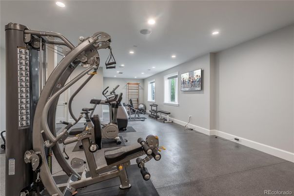 Fitness Equipment, Gym, Interior, Recessed Lighting