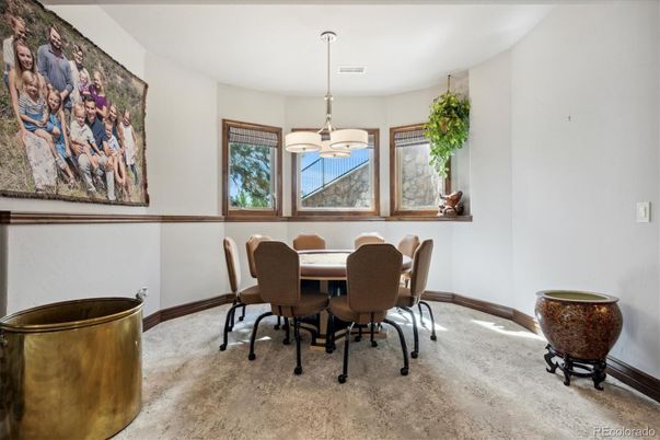 Dining room, Interior, Pendant Lights