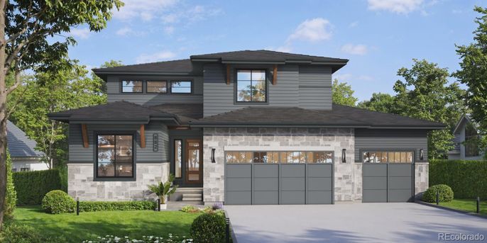 Attached, Exterior, Facade, Modern