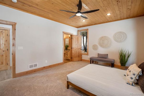 Bedroom, Interior, Recessed Lighting, Wooden Ceilings