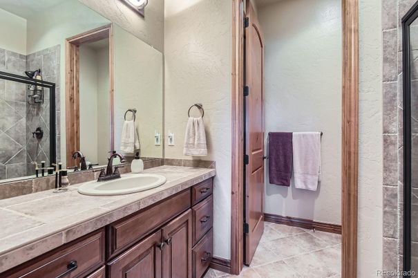 Bathroom, Glass Shower, Interior, Tile Countertops