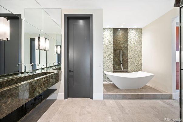 Bathroom, Dual Sink Vanities, Free Standing Baths, Interior, Recessed Lighting