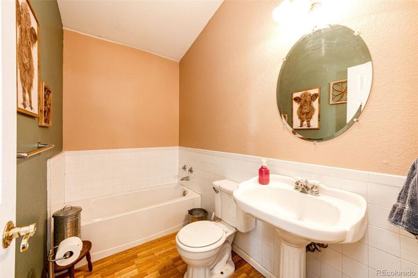 Bathroom, Interior, Wood Texture Flooring