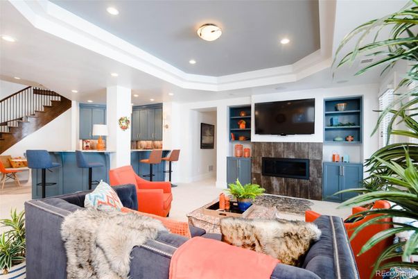 Fireplace, Interior, Living room, Recessed Lighting
