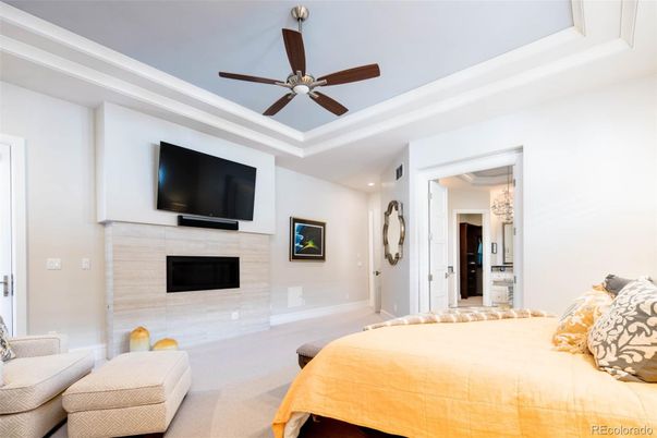 Bedroom, Fireplace, Interior, Recessed Lighting