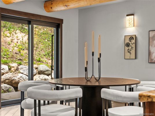 Dining room, Interior, Wooden Beams