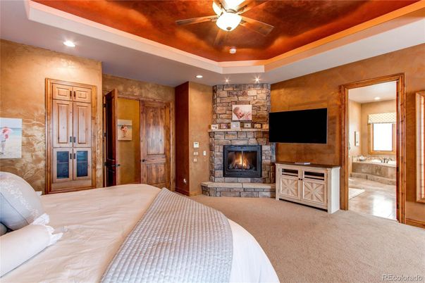 Bedroom, Fireplace, Interior, Recessed Lighting