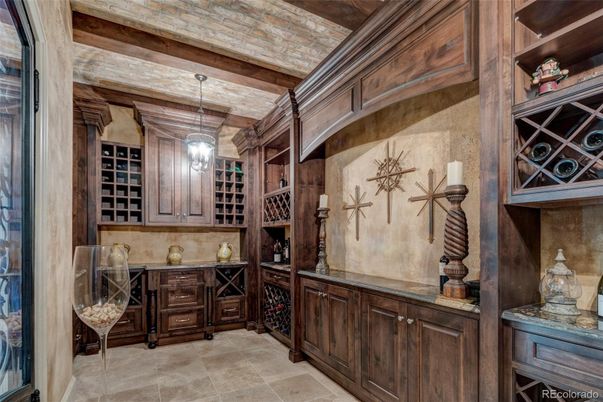 Interior, Pendant Lights, Wine Storage, Wooden Beams