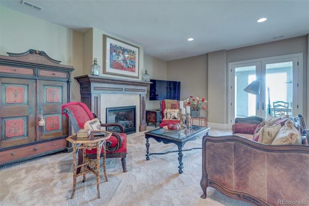 Fireplace, Interior, Living room, Recessed Lighting