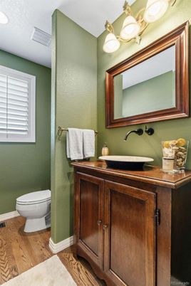 Bathroom, Interior, Recessed Lighting, Wood Texture Flooring