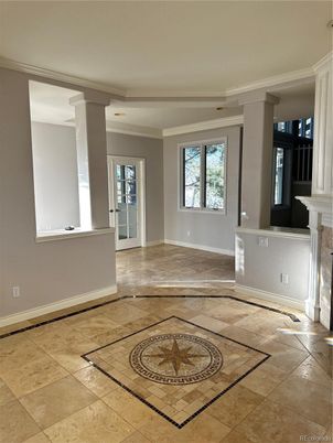 Empty room, Fireplace, Interior