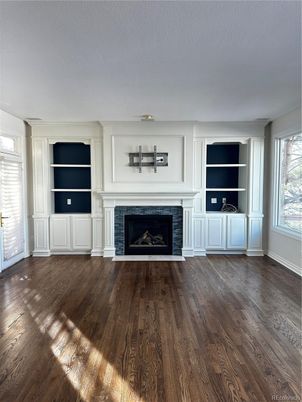 Empty room, Fireplace, Interior, Wood Texture Flooring