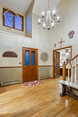 Chandelier, Interior, Wood Texture Flooring