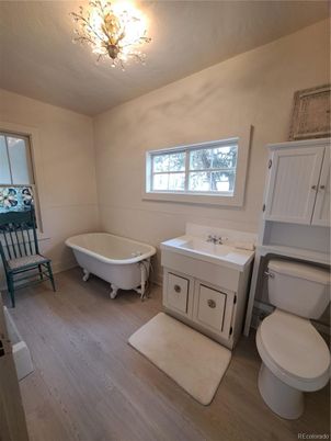Bathroom, Free Standing Baths, Interior, Wood Texture Flooring