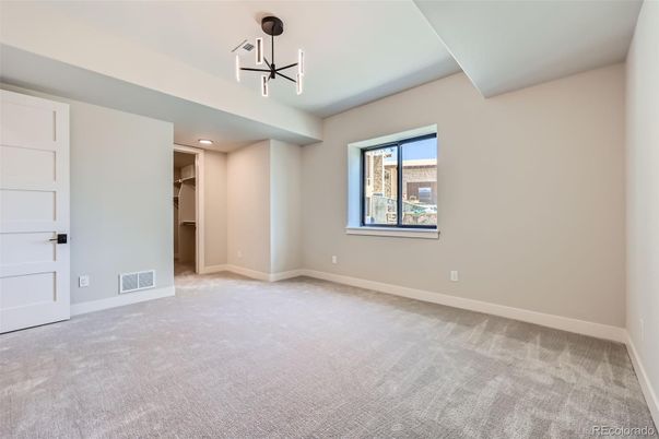 Empty room, Interior, Pendant Lights, Recessed Lighting