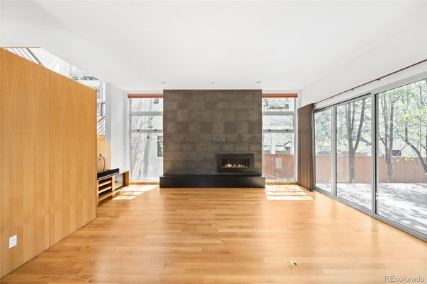 Empty room, Fireplace, Interior, Wood Texture Flooring