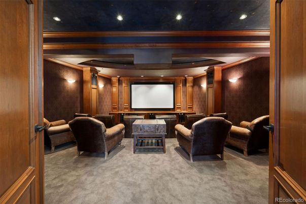 Home Theatre Room, Interior, Projection Screen, Recessed Lighting, Theatre Room