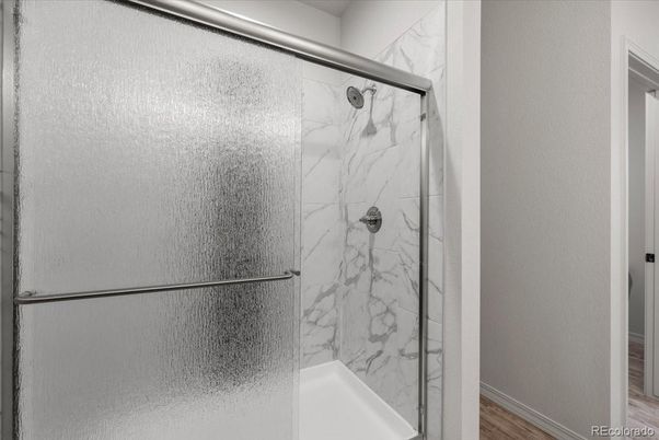 Bathroom, Glass Shower, Interior, Marble Walls